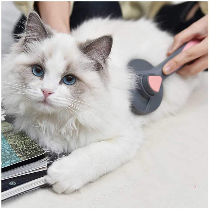 Pet Grooming Comb Shedding Hair Remove Brush-Green