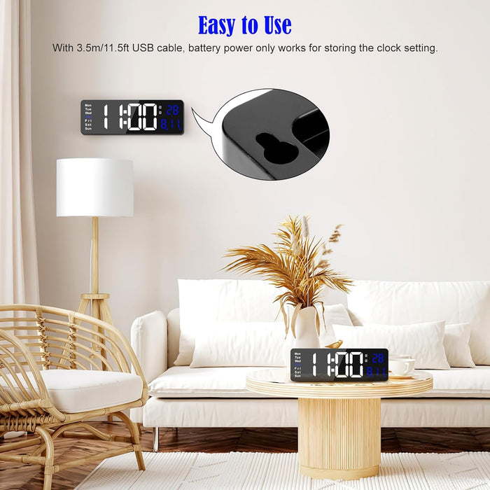 38.7cm Digital Wall Clock