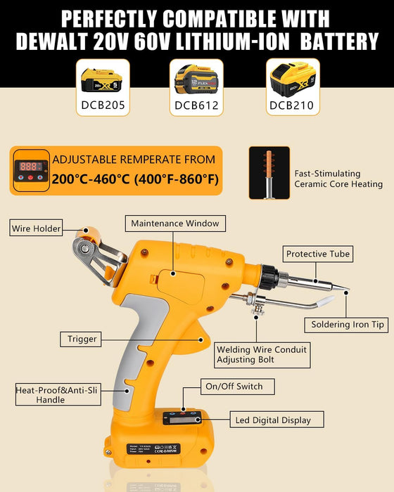 Soldering Welding Welder Iron for Dewalt 18V Battery