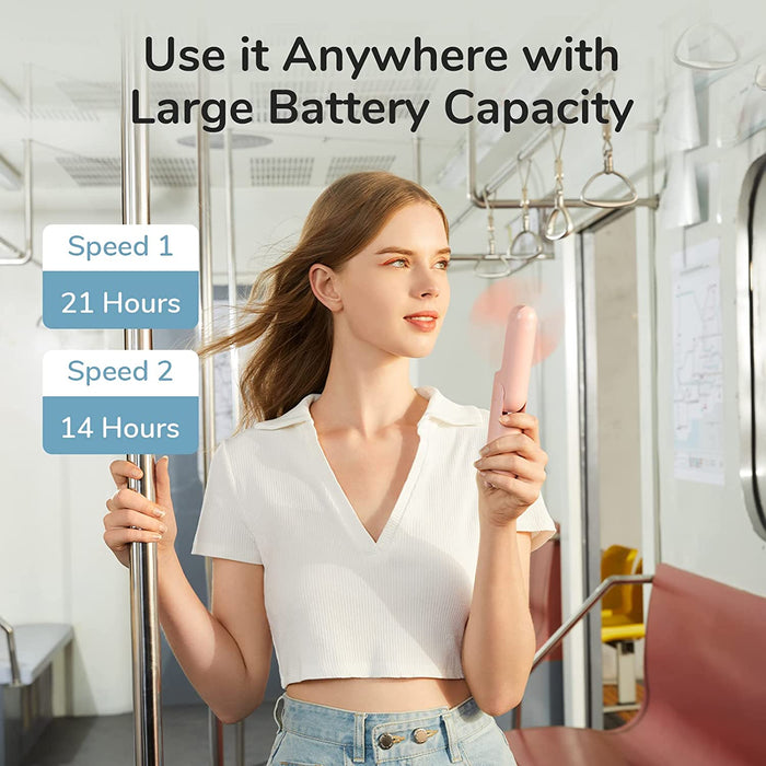 Handheld Mini Fan Portable USB Pocket Fan with Power Bank, Flashlight