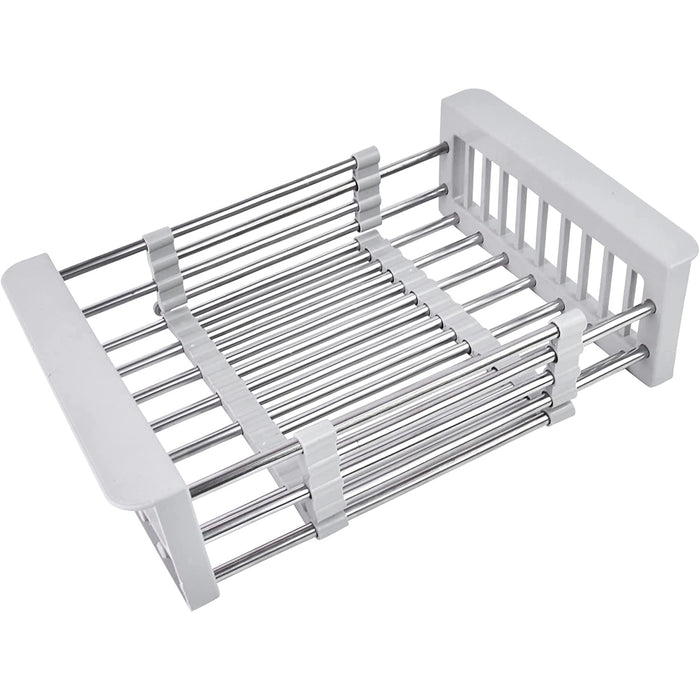 Adjustable Drainer Basket Drain Tray for Dish,Fruit
