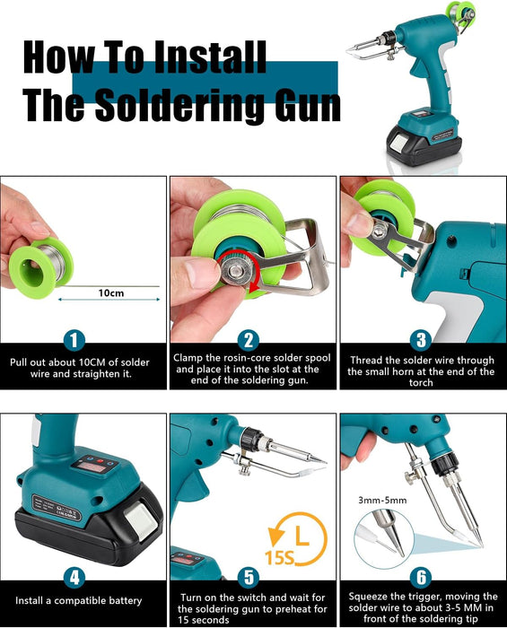 Soldering Welding Welder Iron for Makita 18V Battery