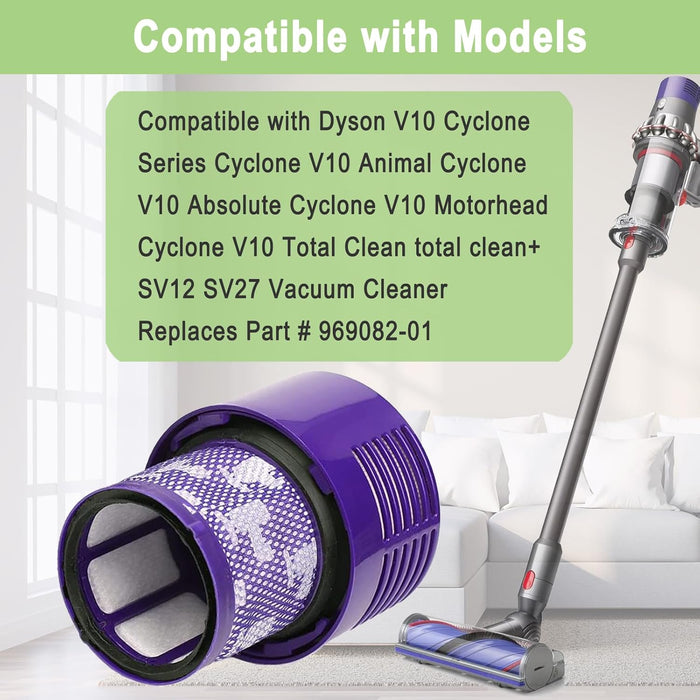 Washable HEPA Filter Replacement for Dyson V10 Vacuum Cleaner SV12