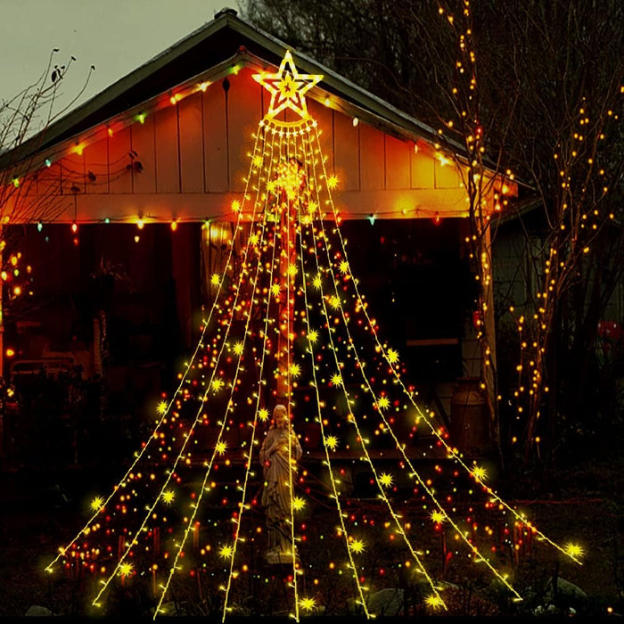 Christmas Lights Outdoor Waterfall Light Decoration