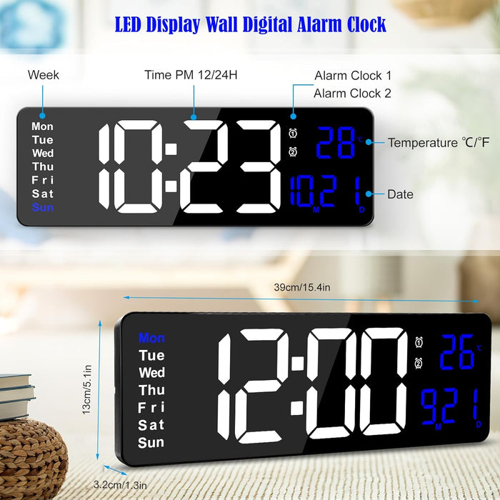 38.7cm Digital Wall Clock