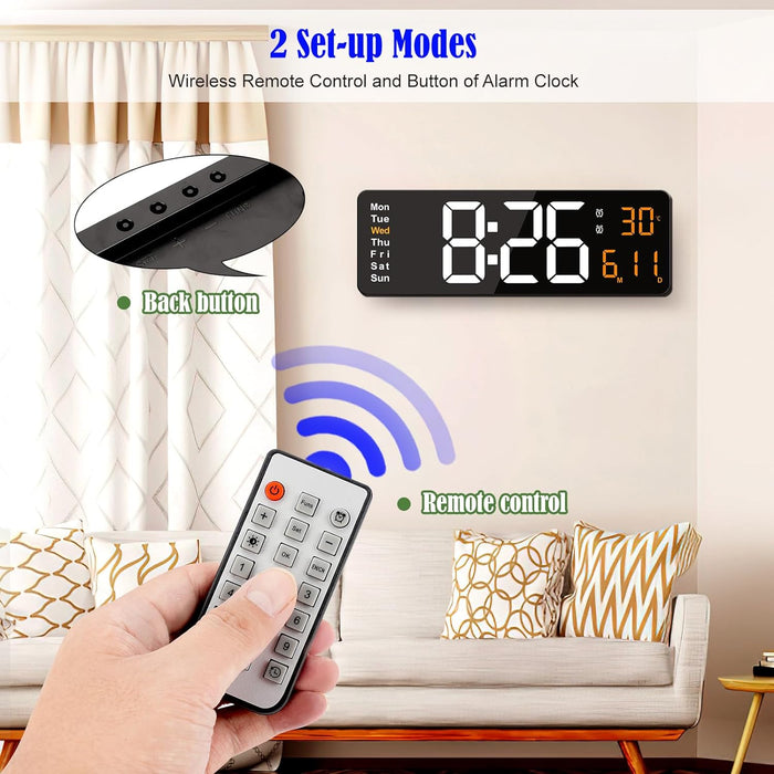 38.7cm Digital Wall Clock