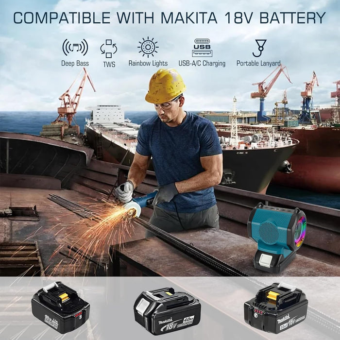 Bluetooth Speaker fits Makita 18V Battery