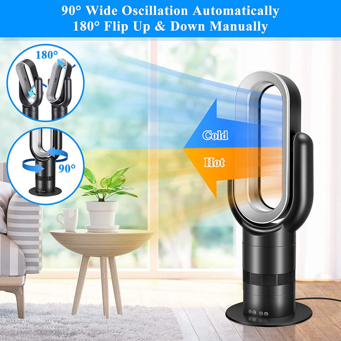 2 in 1 Bladeless Heater Cooler Fan