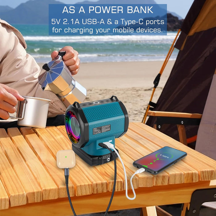 Bluetooth Speaker fits Makita 18V Battery