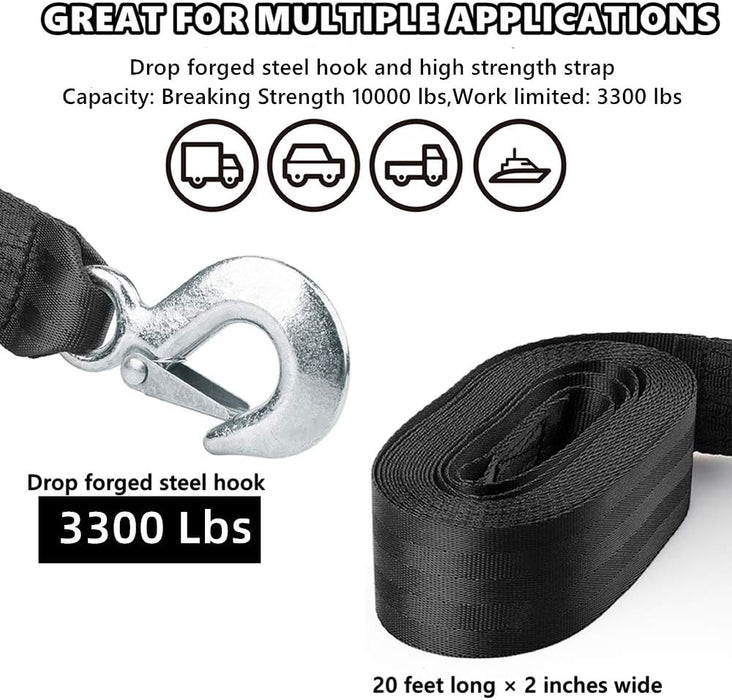 Marine Boat Trailer Hand Winch Strap Replacement Heavy 6M x 50MM