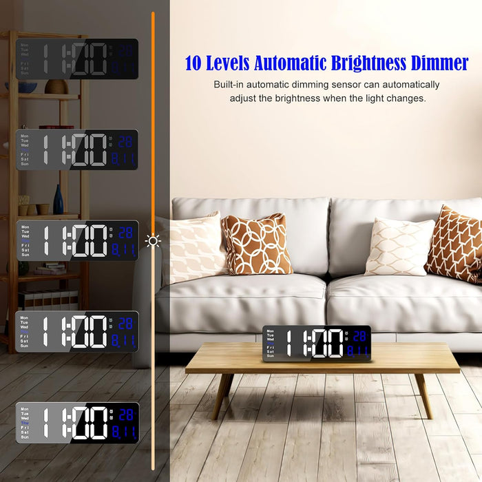 38.7cm Digital Wall Clock