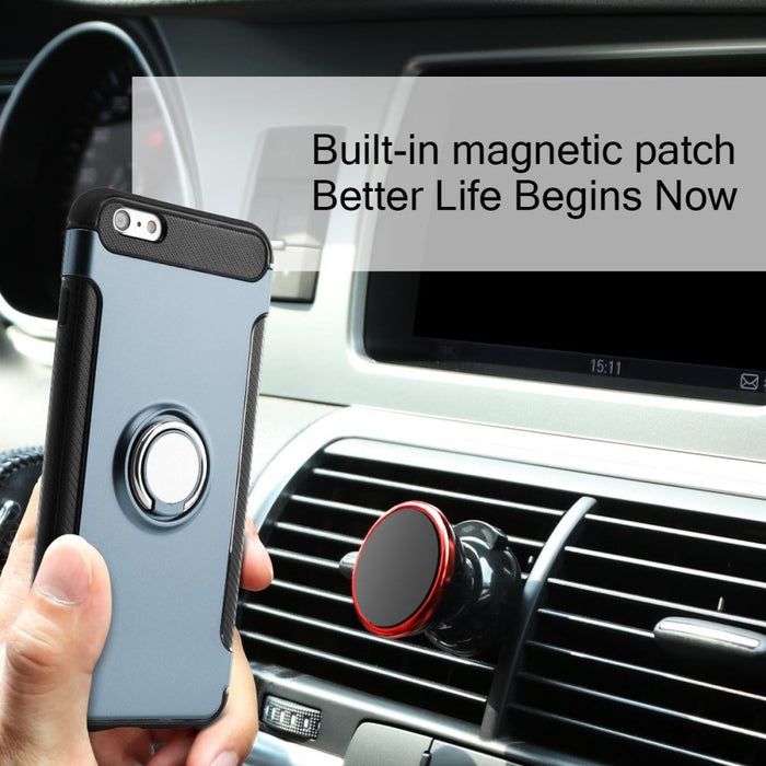 iPhone 7 Plus 8 Plus Magnetic Ring Stand Case Navy