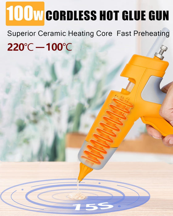 Cordless Hot Glue Gun Compatible with DeWalt 18V Battery