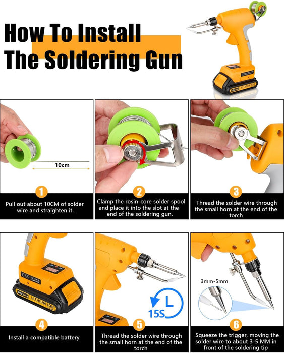 Soldering Welding Welder Iron for Dewalt 18V Battery