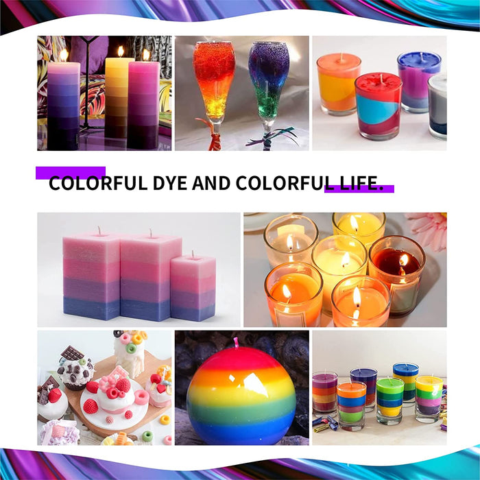 24 Colors Wax Melt Dye for Candle Making