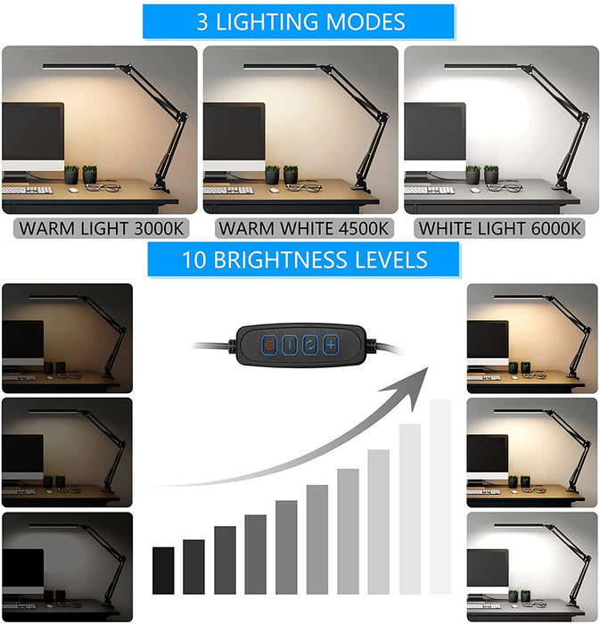 Desk Lamp 10 Brightness LED Desk Light