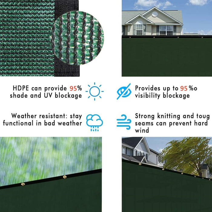 180GSM Privacy Fence Screen Green-1Mx3M