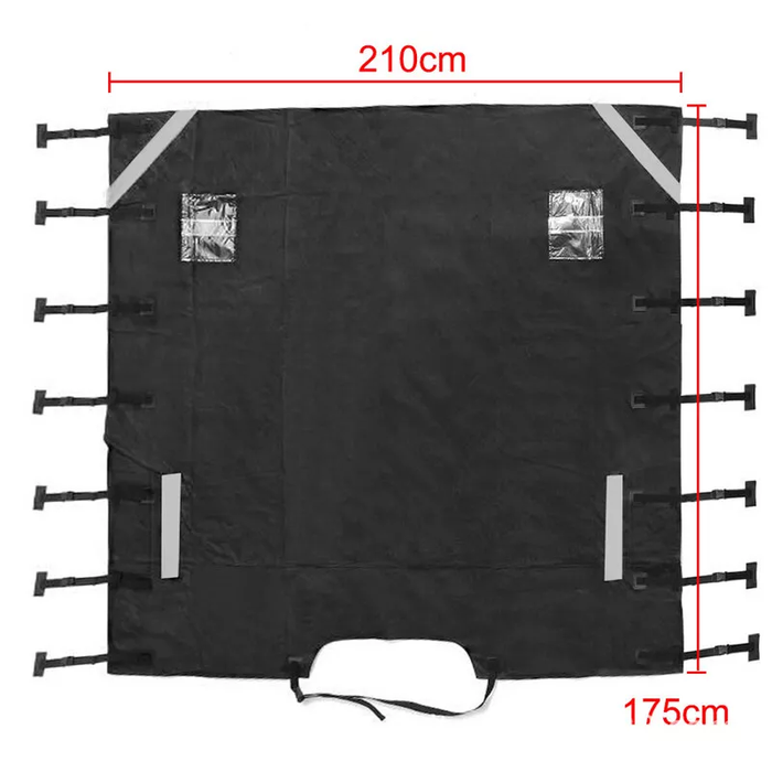 600D Caravan Front Towing Cover with Reflective Strips & LED Light Covers