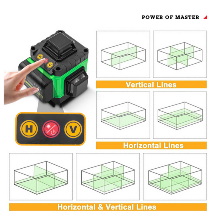 16-Line Green Laser Level Self-Leveling