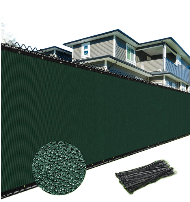 180GSM Privacy Fence Screen 1M x 7M Heavy Duty HDPE Garden Shade Cover Green