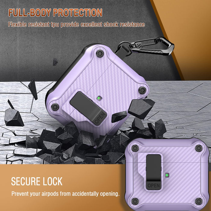 AirPods 3 Case Lock Clip, Armor Protective Hard TPU Case
