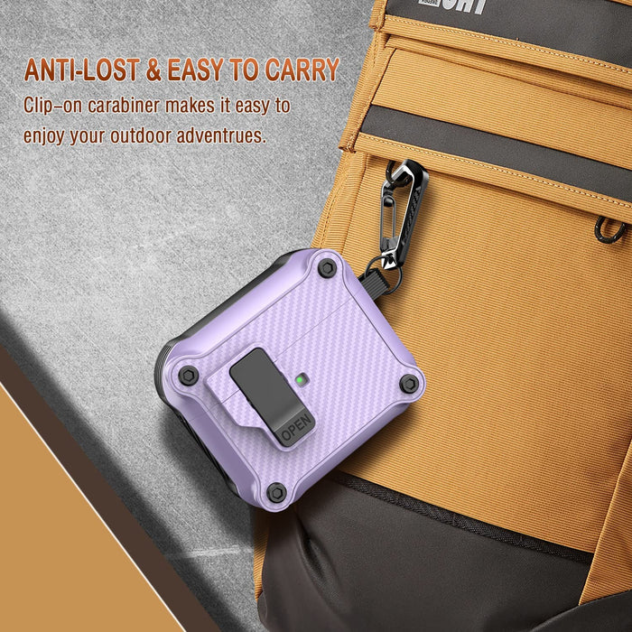 AirPods 3 Case Lock Clip, Armor Protective Hard TPU Case