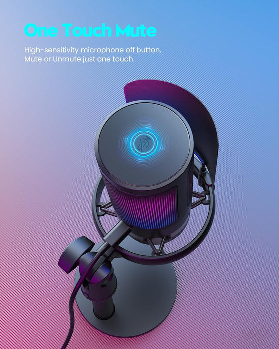 Gaming Microphone, USB PC Mic for Podcasts Videos, Streaming