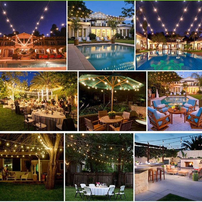 12 Sockets Festoon Party Wedding String Light Outdoor