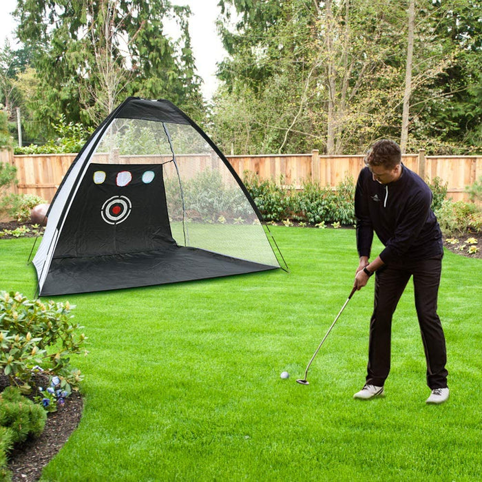 Foldable Golf Hitting Net Sets with Chipping Target Pockets