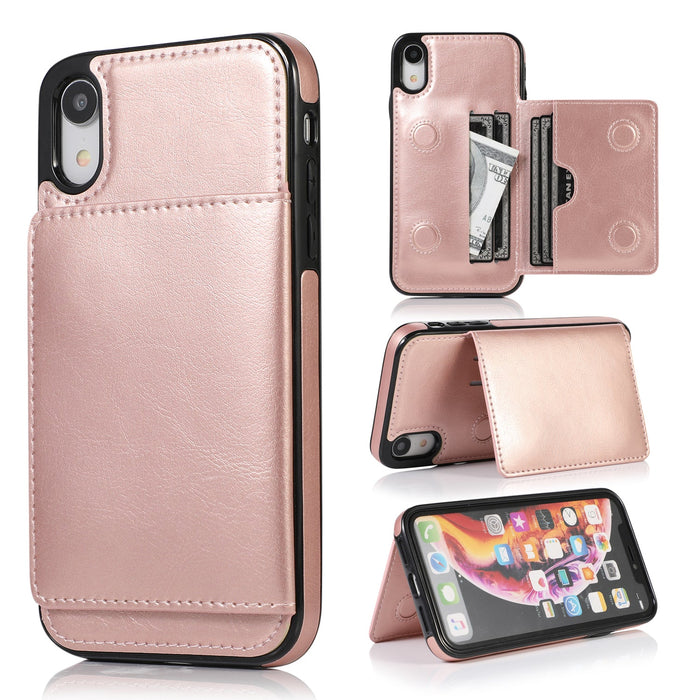 iPhone XR PU Leather Wallet Case with Card Slots
