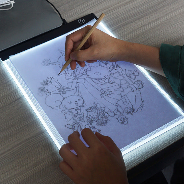 A4 LED Light Box Drawing Pad with 3 Brightness Levels