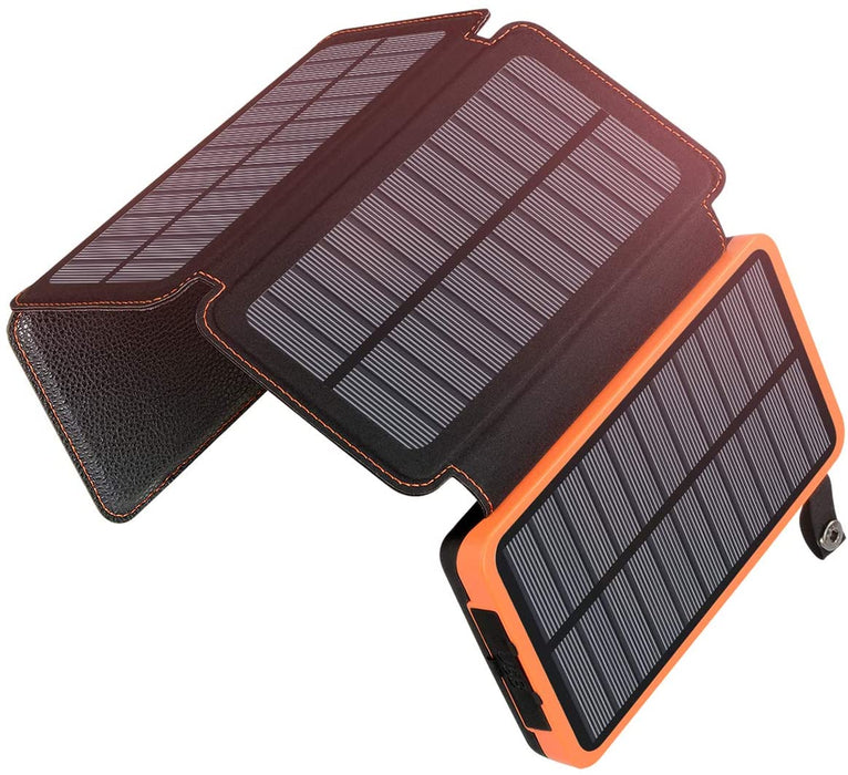 Solar Power Bank with 4 Panels 25000mAh