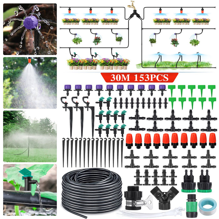 Patio Plant Watering Micro Drip Irrigation Kit-153pcs