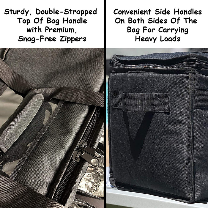 Food Delivery Bag with Cup Holders