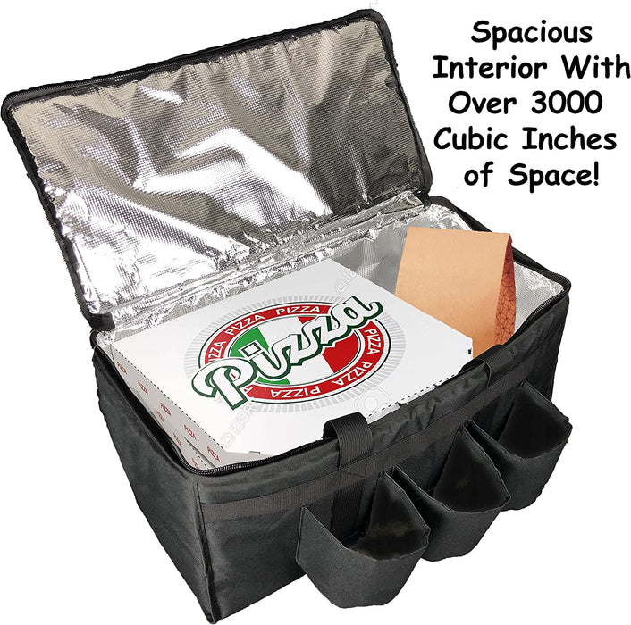 Food Delivery Bag with Cup Holders