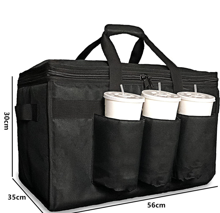 Food Delivery Bag with Cup Holders
