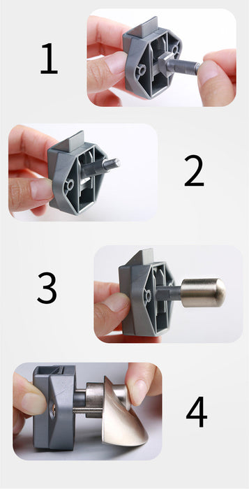 Handle Caravan RV Cupboard/Drawer Zinc Alloy Push Lock Latch Knob