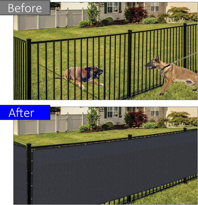 180GSM Privacy Fence Screen Black-1Mx5M