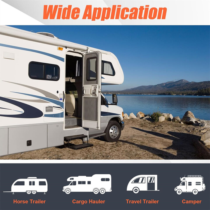 Black RV Entry Door Lock Camper Travel Trailer Latch Key