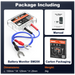 Battery monitor BM200 with cables, user manual, and carton packaging on a white background.
