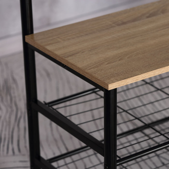 Coat Rack with Shoe Bench