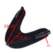 Black shoulder pad with measurements and 'ABS' label on a white background