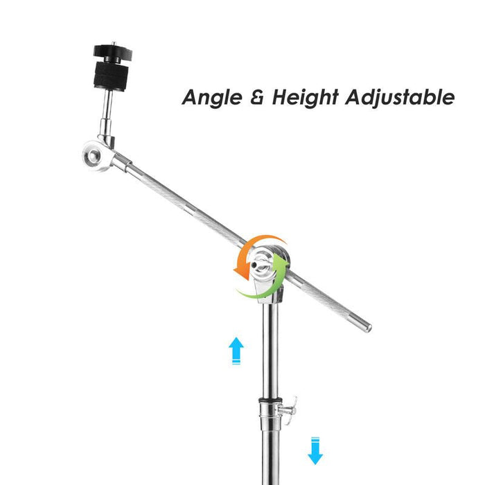 Adjustable stand with angle and height adjustment features on a white background