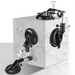 Marble cube with multiple suction cup attachments on a white background