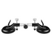 A suction cup mount with two black suction cups connected by a silver metal bar, featuring two silver adjustment knobs and a black locking cap in the center, set against a plain white background.