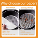 Comparison of a perforated pan with and without paper, highlighting durability and ease of use.