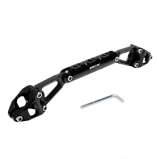 Black motorcycle Aluminium Alloy Handlebar Balance Bar on a white background