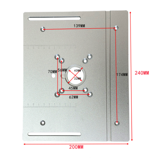 Metal bracket with dimensions marked on a white background