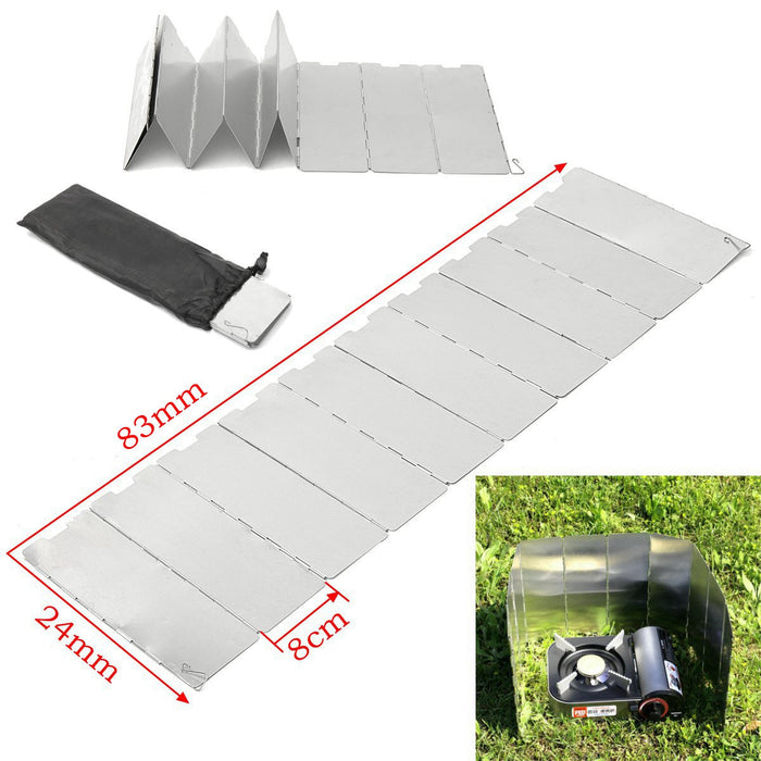 Folding Camping Stove Windscreen Cooker Wind Shield