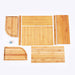 Set of wooden  boards on a white background